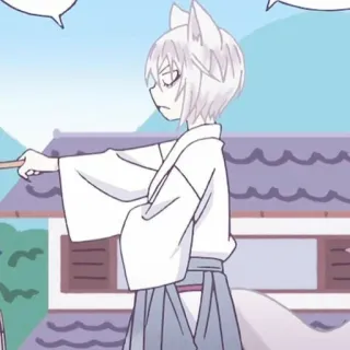 ☁️ Tomoe Kamisama Kiss Tomoe, Kamisama Kiss, Anime, Manga, Fuchs, Charakter telegram sticker