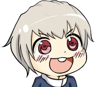 😀 anime, cartoon, chibi, cute, happy, excited telegram sticker