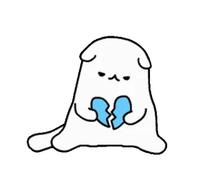 💔 white cat telegram sticker