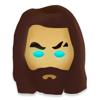 🦇 visage, dessin animé, barbe, yeux telegram sticker
