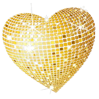 ❤ сердце, золотой, блестящий, диско, любовь, сияющий telegram sticker