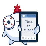 😴 Time to Sleep ง่วง, เหนื่อย, ลูกตา, สัตว์ประหลาด, การ์ตูน, เวลา, นอนหลับ, กลางคืน telegram sticker