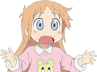 😲 Anime, Garota, Desenho animado, Chocado, Surpreso telegram sticker