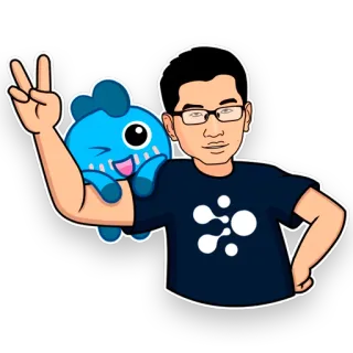 😜 만화, 캐릭터, 평화, 남자, 안경, 그림, 스티커 telegram sticker