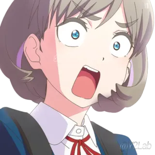 😲 аниме, в шоке, удивлен, мультфильм, страх, выражение, эмоция whatsapp sticker