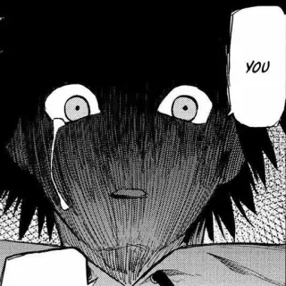 ⚡ you manga, sad, crying, anime telegram sticker