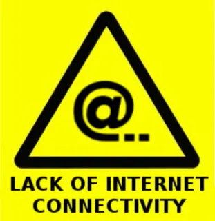 📡 LACK OF INTERNET CONNECTIVITY Интернет, Предупреждение, Оффлайн, Соединение, Сеть, Опасность, Сигнал telegram sticker