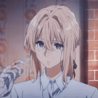 🤍 Violet Evergarden anime, charakter, weiblich, violet evergarden telegram sticker