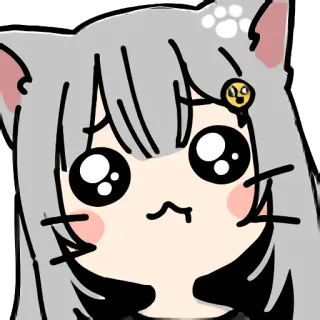 🥺 อนิเมะ, หูแมว, คาวาอิ, น่ารัก, ผู้หญิง, มังงะ telegram sticker