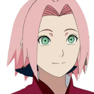 🙂 Sakura Haruno Naruto Anime, Kreskówka, Sakura Haruno, Naruto, Postać, Kobieta, Różowe włosy telegram sticker