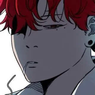 🌟 Anime, Capelli rossi, Cartoni animati, Orecchini, Ritratto telegram sticker
