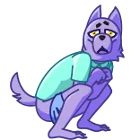 💩 dog, cartoon, anthropomorphic, animal, cute, funny telegram sticker