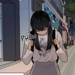 🐾 PHEW Anime, Mangá, Garota, Personagem, Óculos, Estudante telegram sticker