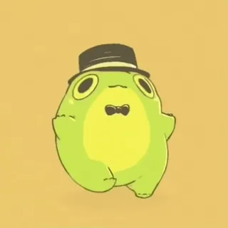 🧩 лягушка, животное, жаба, милый, мультфильм telegram sticker