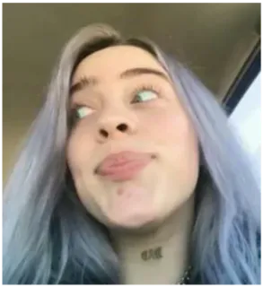 😉 Billie Eilish 比莉·艾利什, 歌手, 音乐人, 流行明星, 名人 telegram sticker