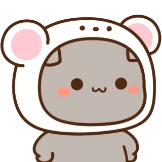 🐭 cartoon, cute, bear, animal, sticker whatsapp sticker