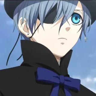 ♥️ Ciel Phantomhive Black Butler anime, manga, ciel phantomhive, black butler, character, one-eyed telegram sticker