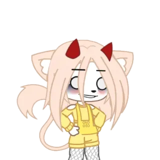 😧 Anime, Desenho animado, Fofo, Demônio, Garota telegram sticker