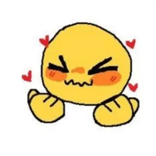 😀 絵文字, 愛, 可愛い, かわいい, 黄色 telegram sticker