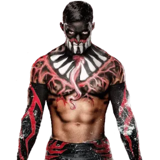 😡 Finn Balor catcheur, démon, body painting, sport, athlète telegram sticker