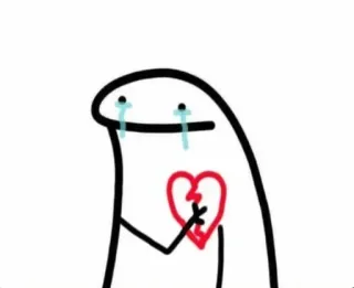😭 crying, heartbroken, sad, character, stick figure whatsapp sticker
