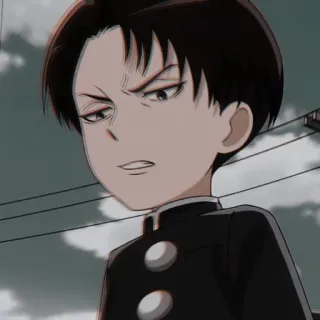 ☕ Levi Ackerman Attack on Titan anime, character, levi ackerman, attack on titan telegram sticker