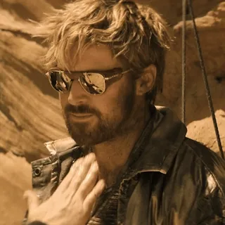 🙅‍♂️ đàn ông, râu, kính râm, chân dung, nam, Ryan Gosling telegram sticker