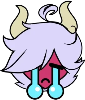 😭 crying, demon, sad, tears, cartoon telegram sticker