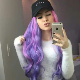 😉 donna, selfie, ragazza, capelli, ritratto, bellezza telegram sticker