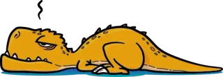 😔 Dinosaurier, Cartoon, T-Rex, faul, lustig whatsapp sticker