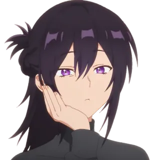 🙁 anime, karakter, wanita, gadis whatsapp sticker