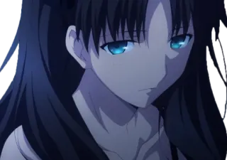 🙁 Rin Tohsaka Fate/stay night anime, girl, school girl, waifu telegram sticker