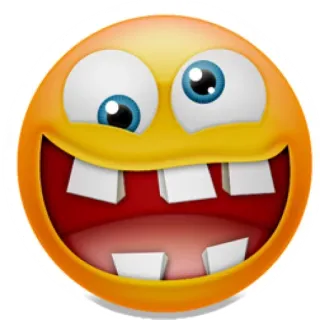 🤐 Emoji, Smiley, Rosto, Desenho animado, Feliz, Dentes telegram sticker