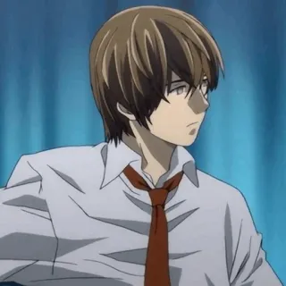 ⚖ Light Yagami Death Note Anime, Manga, Protagoniste, Intelligent, Étudiant telegram sticker