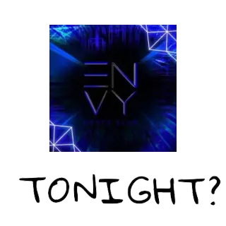 💕 ENVY inveja, azul, néon, palavra, geométrico whatsapp sticker