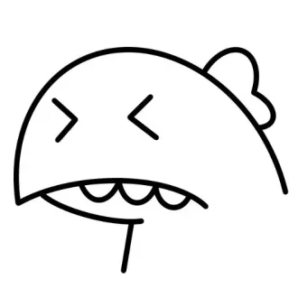🦖 monster, imut, marah, seni garis, kartun, karakter whatsapp sticker