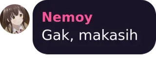 🤔 Gak, makasih telegram sticker