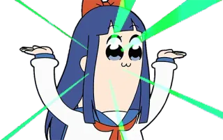 👾 Popuko Pop Team Epic Anime, Manga, Pop Team Epic, Popuko, Lustig, Meme telegram sticker