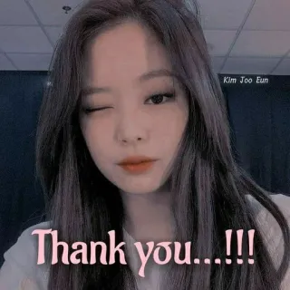 😘 Thank you...!!! спасибо, приветствие, женщина, подмигивание, милая, эстетика telegram sticker