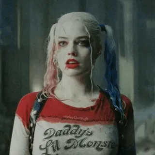 😧 Harley Quinn Suicide Squad Daddy's Lil Monster Harley Quinn, DC Comics, Escuadrón Suicida, Margot Robbie, Villana, Personaje de cómic telegram sticker