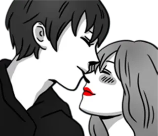 💏 Liebe, Kuss, Zuneigung, Paar, Romantik whatsapp sticker