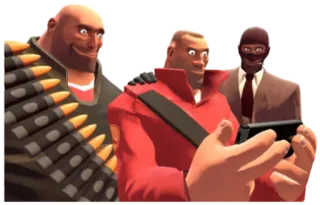 😕 Team Fortress 2 team fortress, heavy, soldat, espion, jeu whatsapp sticker