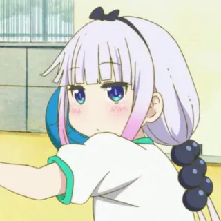 😤 Kanna Kamui Miss Kobayashi's Dragon Maid アニメ, カンナ, ドラゴンメイド, 漫画, かわいい, ファンアート telegram sticker