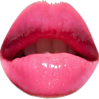 💋 lips, mouth, glossy, pink, beauty, cosmetics telegram sticker