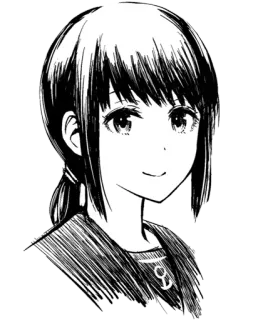 😍 Anime, Garota, Mulher, Retrato, Ilustração, Mangá, Desenho, Personagem whatsapp sticker