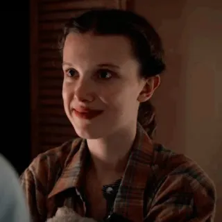 💟 Eleven Stranger Things Eleven, Millie Bobby Brown, Stranger Things, character, celebrity, tv show telegram sticker