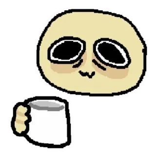 ☕️ 贴纸, 绘画, 咖啡, 人物, 卡通 telegram sticker
