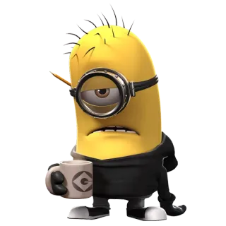 😊 Minion Minion, Cartoon, Gelb, Figur, Animation telegram sticker