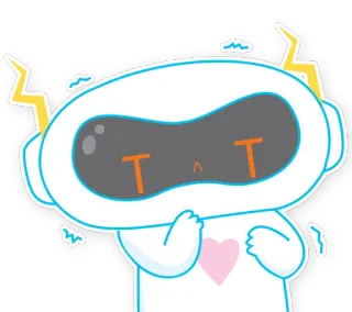 😭 Roboter, Aufkleber, Cartoon, Figur, Niedlich, Illustration whatsapp sticker