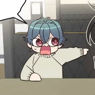 👒 动漫, 卡通, 可爱, Q版, 生气 telegram sticker